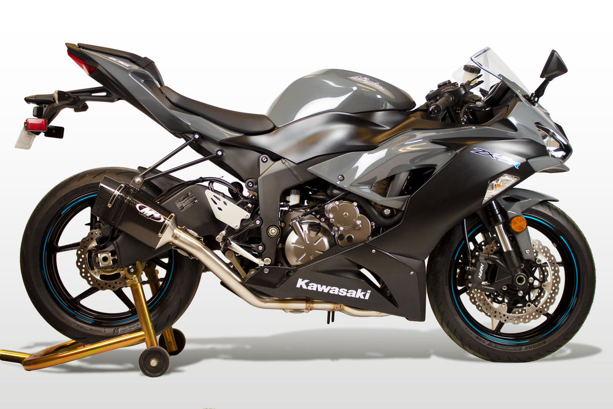 M4 Exhaust Tech1 Carbon Fiber Full Exhaust (Kawasaki 2009-2024 ZX6R)