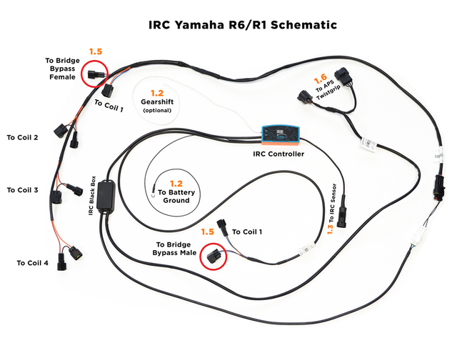 IRC YAMAHA R6 QUICKSHIFTER (W/ AUTO BLIPPER) (2017+) (OEM BYPASS RACE KIT)