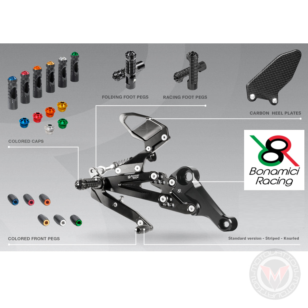 Bonamici Adjustable Rearsets (Aprilia RS/Tuono 660 2020-2024)